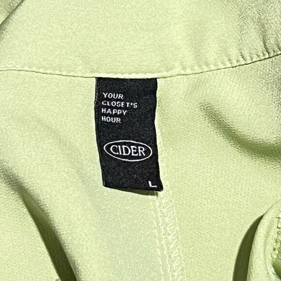 Cider lime green high waisted wide leg pants - Picture 9 of 9